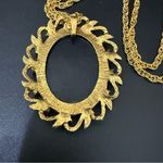 Vintage Unsigned Victorian Revival Cherubs Gemini Zodiac Cameo Pendant Necklace Gold Photo 7