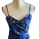 LC Lauren Conrad LAUREN CONRAD Stunning black and blue floral dress, faux wrap, adjustable straps, excellent condition, size 8 Photo 1