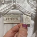 Chico's Chico’s Cheyenne Zip Back Tunic Button Up Top White Size Small Photo 8