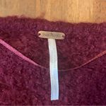 Free People Sweater Songbird Boucle Oversized Burgundy V-Neck Alpaca Blend Warm Photo 1