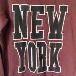 Jacqueline De Yong Classic New York Crewneck Burgundy Sweatshirt Size Small Red Photo 7