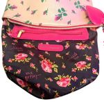 Betsey Johnson  Rose Gold Rosebuds T Bottom Clam Pouch Makeup Bag Hearts Pink Photo 9