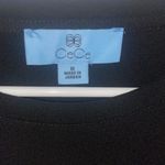 CeCe Women's Short Puff-Sleeve Mixed Media Knit Top Black Size M Photo 3