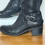Marc Fisher  Knee High Riding Boots Womens 9 M Pebbled Black Leather Equestrian Photo 1