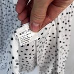 Exlura White Pollka Dot Pleated Tiered Aline Maxi Skirt Lined Size XXL Photo 7