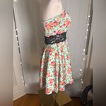 Wild Daisy Strapless Floral Fit & Flare Dress with Black Lace Waist – Size S Photo 2