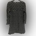 J.Crew  Black Label Collction Silk Dress White Star on Black Pattern Size 2 Photo 1