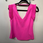 XTaren  hot pink front & back v-neck sleeveless top Sz M Photo 0