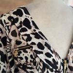 Bebe  Jumpsuit Leopard Animal Print Blouson Ankle Length S Dual Leg Cuff Party Photo 3