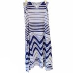 May & July Womens size large white blue multi print maxi skirt (runs small) Photo 1