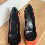 Gucci Orange & Black Suede Peep Toe Heels – Size 39.5 (Made in Italy) Photo 2