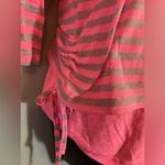 Style & Co Sport pink and gray drawstring top attached tank Photo 1