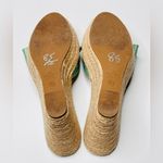 Valentino Garavani Valentino Pastel Mint Green Patent Leather Bow Espadrille Wedge Heel Sandal Shoe Photo 6