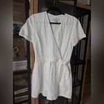 & Other Stories & other stories linen romper wrap tie front short sleeve playsuit pockets Photo 13