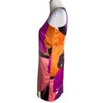 Ann Taylor  Abstract Print Satin Shift Dress Size 4P Maximalist Statement Artsy‎ Photo 2