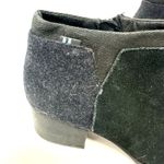 Toms  Size 6.5 Boots Black 2" Heel Side Zip‎ Pointed Toe Leather Suede Workwear Photo 4