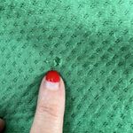 J.Crew Sz L Terry Half -Zip Pointelle Sweatshirt Green Drawstring Long Sleeves Photo 11