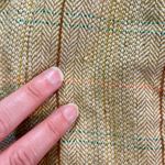 Fossil  Tan Plaid Wool Blend Tweed Mini Skirt Womens 4 Photo 12