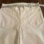 Paige  Women's White Genevieve Wide Leg Flare Utility Pocket Jeans Size 32 Photo 8