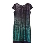 Dress the Population  Sequin Dress Ombre Blue Green Cocktail Party Dress Sparkly Photo 2