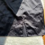 Topshop  Black Mini Skirt Women's Size US 8 Above‎ Knee Slit Front Satin Photo 3
