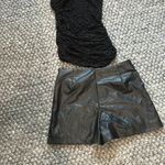 ZARA Black Faux Leather Skort Asymmetrical Lace Top Duo Size XS/S Photo 7