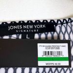 Jones New York NWT Signature Tank Top Sleeveless Keyhole Black White Pink Large Photo 5