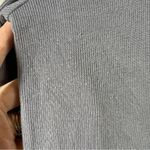 Athleta  Grey Micro Rib Eyelet Back Long Sleeve Top Photo 4