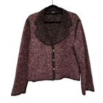 Adri New York Boucle Wool Blend Sweater Cardigan Size L Photo 4