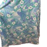 Vintage 70’s does 30’s Handmade Blue Floral Capelet Ruffle Sleeve Maxi Gown 8/10 Size M Photo 4