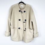 ASOS  Women's Oversized‎ Duffle Coat Cream Sz L Photo 1