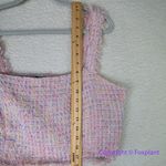 Eloquii tweed cropped top rainbow pink women plus size 16 Photo 4