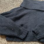 Pilcro  Anthropologie Black Knit Wool Blend Cropped Turtle Neck Size Small Photo 1