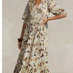 Polo Ralph Lauren Floral Pleated Satin Dress Sunflower Floral size 4 Cottage Cor Photo 8