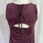 Pink republic New  Faux Suede Lace Up Back Sleeveless Mini Dress Wine Photo 6