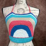 Olivaceous Rainbow Crochet Crop Top Multi size M Photo 0