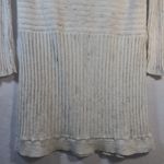 Anthropologie  Moth Cream Wool Ribbed Sweater Dress Long Sleeve Size M Photo 3