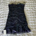 For Love & Lemons Rodin Sequin Mesh Ruched Mini Dress Photo 6