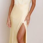 Hello Molly  Yellow Satin Maxi Dress Photo 0