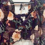 NWT Band Of The Free Floral Purple Floriane Crop Top Blouse Size Medium Boho Photo 1