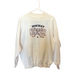 Vintage Hockey Sister White Crewneck Sweatshirt Size Large Photo 1
