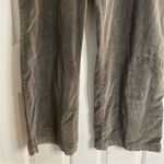 Garnet Hill  Gray Casual Wide Leg Pants Size 14 silver velvet corduroy cozy Photo 2