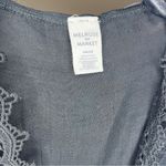 Melrose and Market  one size women’s black sheer swimsuit cover up lace tie kimono Photo 3