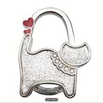 None Foldable Table Hooks Two Hearts Cat Shape Handbag Decorating Photo 9