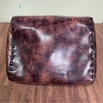 Wabags Brown Large Handcrafted Leather Turnlock Handbag Braided Handle‎ Brown Photo 6