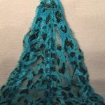 Rampage Turquoise Lace Cheetah Design Racerback Bra Photo 4