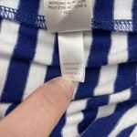 Chico's Chico’s Size 2 US L 12 City Striped Top Tiered Blue White Stripe Womens Blouse Photo 10