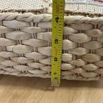 Patriotic Fourth Of July USA Flag Straw Tote Bag Leather‎ Handles Beach Coastal Tan Photo 8