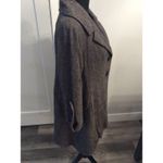 CAbi  Shakespear Jacket Tweed Wool Blend Trench Black Gray Size 8 Women's Photo 2