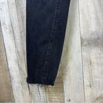 ASOS 5 Pocket Black Denim Jeans with Raw Hem Photo 3